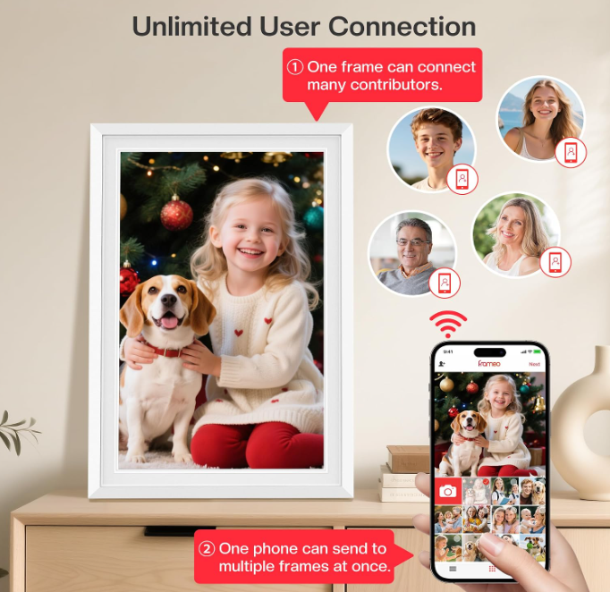 Frameo 10.1-Inch WiFi Digital Picture Frame