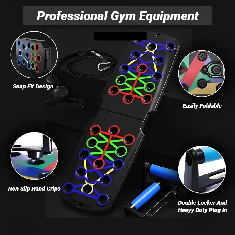 Push up Fitness Board - Multifunctional Portable Foldable Muscle Training Device 