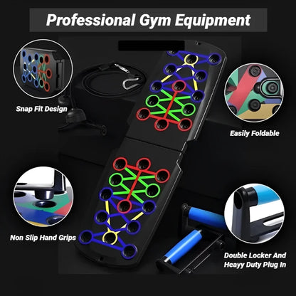 Push up Fitness Board - Multifunctional Portable Foldable Muscle Training Device 