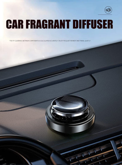Solar Energy Powered Car Air Freshener DIY Natural Essential Oil Diffuser Car Perfume Scent Fragrance Air Purifier Rotating Relieve Fatigue Car Aromatherapy Diffuser for Home Office Car Decorations, Best Gifts for Men Car (Essential Oil Excluded)