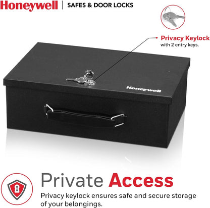Safes & Door Locks 6104 Fire Resistant Steel Security Safe Box, 8.7X12.7X4.2, Black