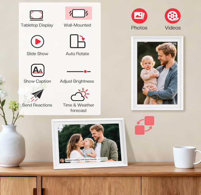Frameo 10.1-Inch WiFi Digital Picture Frame
