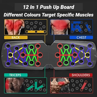 Push up Fitness Board - Multifunctional Portable Foldable Muscle Training Device 