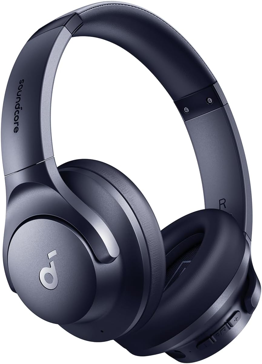 by Anker Q20I Hybrid Active Noise Cancelling Headphones, Black