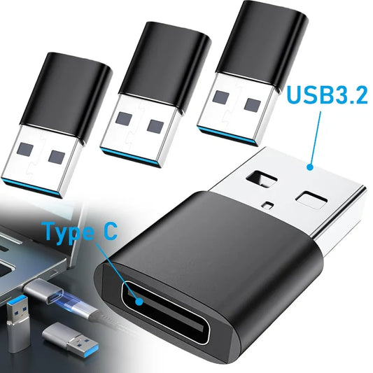 USB C Female to USB 3.2 Male Adapter Type C to USB a Converters for Iphone Xiaomi Samsung Ipad Macbook Charging Power Adapter