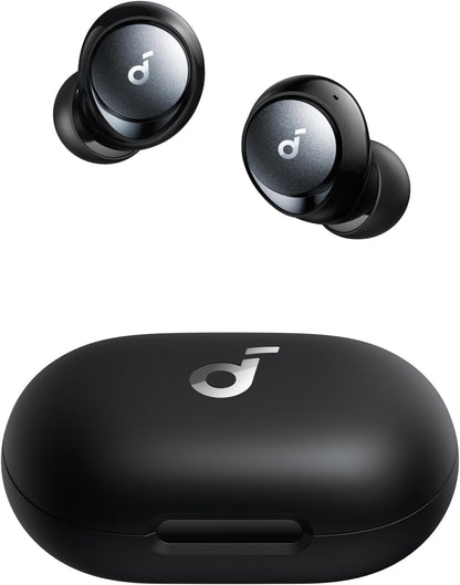 Anker Space A40 Adaptive Active Noise Cancelling Wireless Earbuds - 98% Noise Reduction, 50 Hours Total Playtime, 10 Hours Single Charge, Hi-Res Audio, Comfortable Fit, Wireless Charging