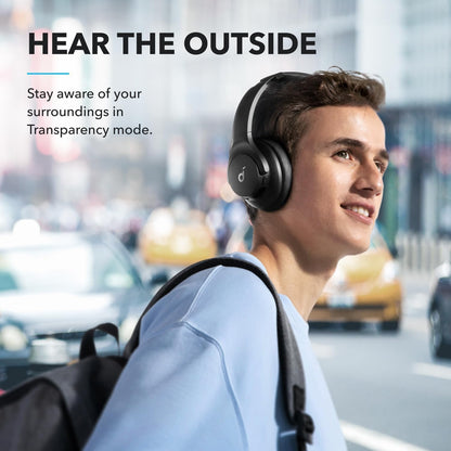 by Anker Q20I Hybrid Active Noise Cancelling Headphones, Black