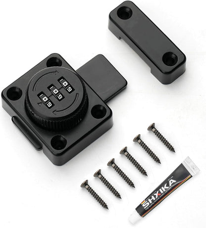 Mechanical Keyless Combination Lock with 90° Positioning Design for Enhanced Security - Ideal for Wardrobes and Office Cabinets (Black)