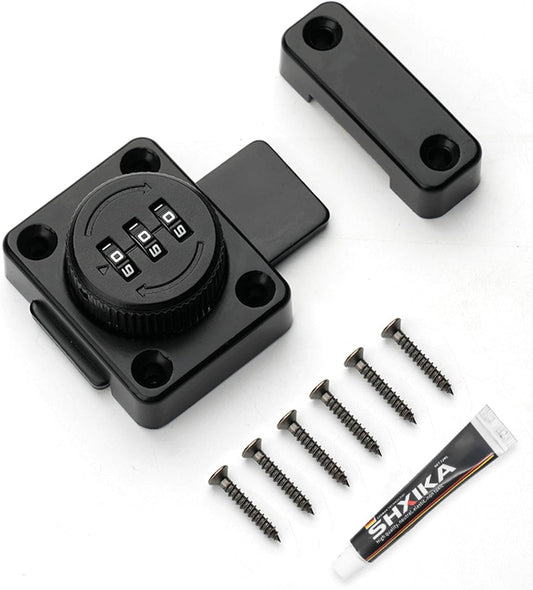 Mechanical Keyless Combination Lock with 90° Positioning Design for Enhanced Security - Ideal for Wardrobes and Office Cabinets (Black)