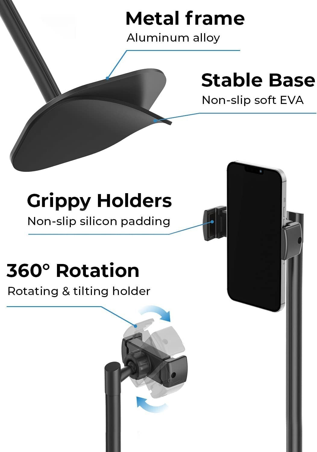 Cooper Chatstand, Height Adjustable Cell Phone Stand for Desk | Cell Phone Holde
