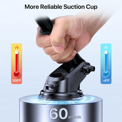 Universal Mobile Phone Holder for Car, Car Phone Mount for Dashboard Windshield Vent Compatible with All Smartphones