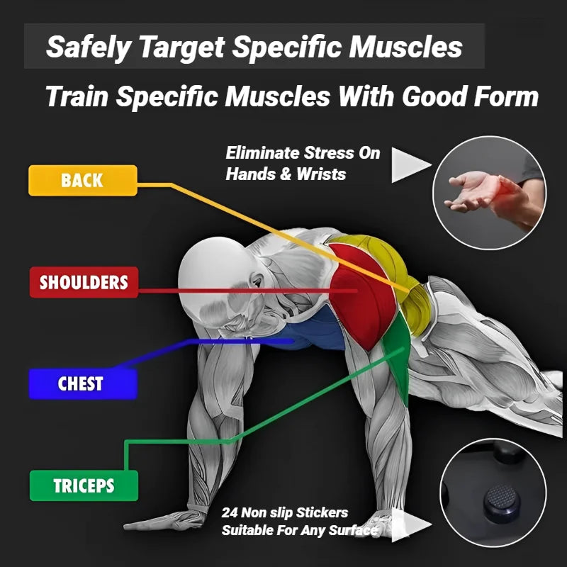 Push up Fitness Board - Multifunctional Portable Foldable Muscle Training Device 