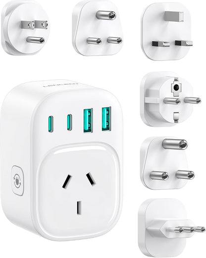 Universal Travel Adapter,Type B/E/F/D/G/L/M International Plug
