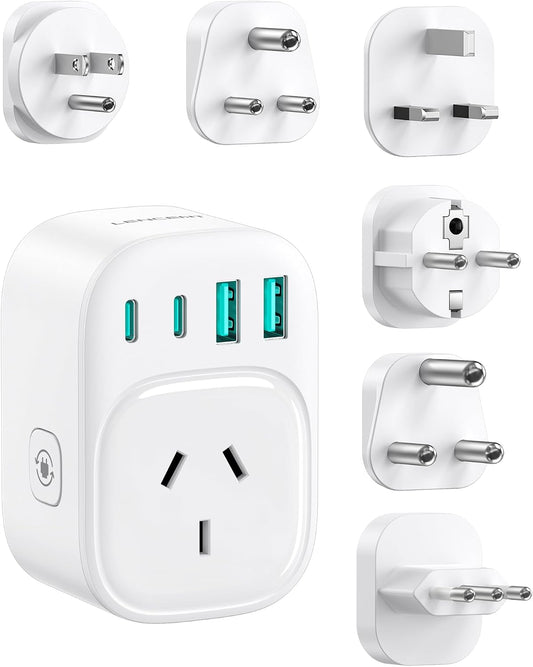 Universal Travel Adapter,Type B/E/F/D/G/L/M International Plug