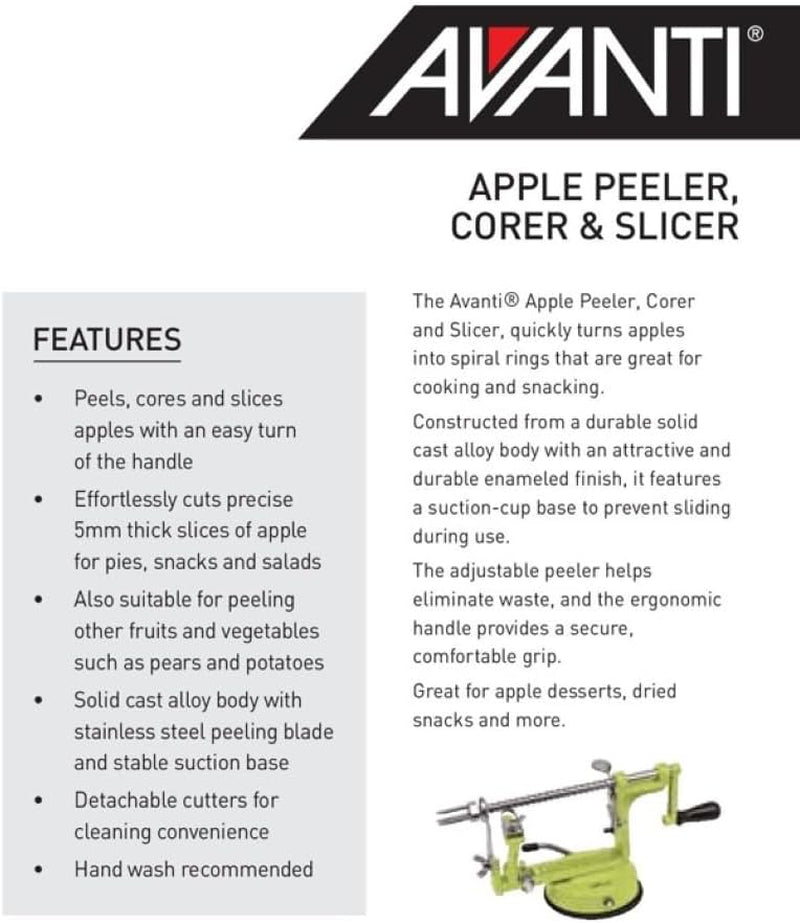 Apple Peeler, Corer and Slicer, Green