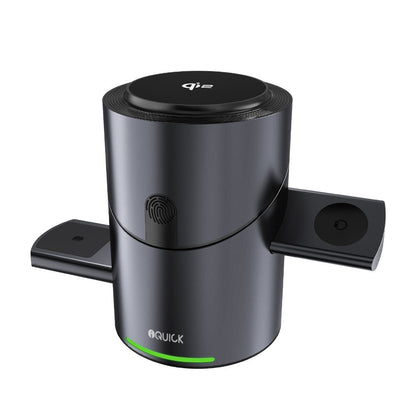 Iquick Satellite CBT-10Q 3In1 Rotation Wireless Fast Charger Stand Magsafe Watch