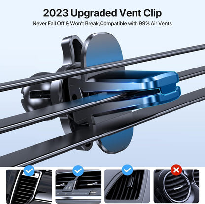 Universal Mobile Phone Holder for Car, Car Phone Mount for Dashboard Windshield Vent Compatible with All Smartphones